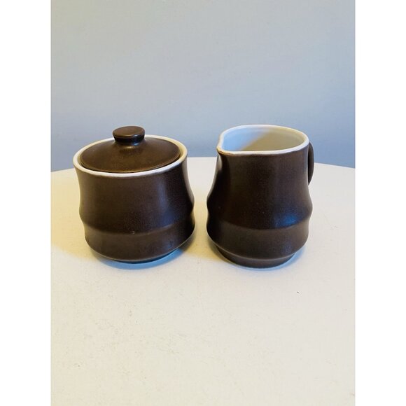 Vintage Casual Ceram Regency Stoneware Creamer and Sugar Bowl - Picture 8 of 13